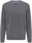FYNCH-HATTON Strickpullover "FYNCH-HATTON Pullover mit V-Kragen" aus Baumwolle, mit