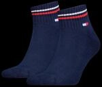 Tommy Hilfiger Kurzsocken "TH UNI TJ QUARTER 2P ICONIC" 2 Paar, Half-Terry-Sohle f&uuml;r