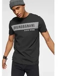 T-Shirt BRUNO BANANI, Herren, Gr. S (44/46), schwarz, Single Jersey, Obermaterial:
