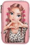 Depesche Buntstift "3-Fach Federtasche LEOHEART mit Schleifen TOPModel 7,5 x 13 x 20