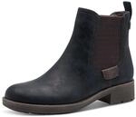 Chelseaboots TAMARIS, Damen, Gr. 36, navy, Elastischer Einsatz, Nubuklederimitat,
