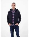 Sweatjacke LERROS "Hoodie Sweat-Jacke", Herren, Gr. S, classic navy, 50% Baumwolle,