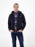 Sweatjacke LERROS "Hoodie Sweat-Jacke", Herren, Gr. S, classic navy, 50% Baumwolle,