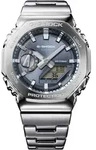 Chronograph CASIO G-SHOCK, silber (edelstahlfarben, dunkelgrau), Armbanduhren,