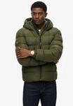 Superdry Steppjacke "HOODED SPORTS PUFFER JACKET" mit Kapuze Kunstfaser, relaxed fit