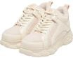 Plateausneaker BUFFALO "Buffalo Sneaker Lederimitat/Textil", Damen, Gr. 37, cream,