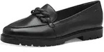 Slipper TAMARIS, Damen, Gr. 42, schwarz, Leder, schimmernd, unifarben, Schuhe