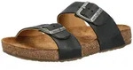 Hausschuh HAFLINGER "Haflinger Hausschuhe Leder", Damen, Gr. 43, schwarz, Leder,