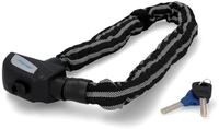FISCHER Fahrrad Kettenschloss "FISCHER Fahrradschloss mit Reflexstreifen" Packung, 3