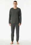 Schlafanzug SCHIESSER "Modern Nightwear", Herren, Gr. 48, dunkelgr&uuml;n, Single Jersey,