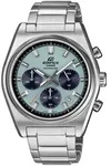 Chronograph CASIO EDIFICE, silber (edelstahlfarben, hellblau), Armbanduhren, Herren,