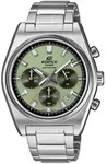 Chronograph CASIO EDIFICE, gr&uuml;n (edelstahlfarben, hellgr&uuml;n), Armbanduhren, Herren,