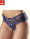 String NUANCE, Damen, Gr. 40/42, blau (2xblaugrau), Spitze, Obermaterial: 85%
