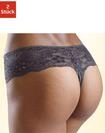 String NUANCE, Damen, Gr. 36/38, grau (2xgrau), Spitze, Obermaterial: 85% Polyamid,