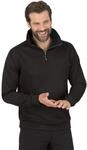 Sweatshirt TRIGEMA "TRIGEMA Sweatshirt mit Rei&szlig;verschluss", Herren, Gr. S, schwarz,