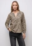 Langarmbluse STREET ONE, Damen, Gr. 34, beige (sanded beige), Web, 100% Baumwolle,