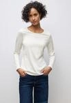 Langarmshirt STREET ONE, Damen, Gr. 34, sanftes wei&szlig;, Web, 100% Baumwolle,
