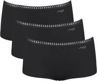 sloggi Panty "GO Crush" 3er Pack, mit Spitzendetails, Cotton-Mix