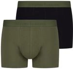 Boxer BRUNO BANANI "Flowing", Herren, Gr. XL, schwarz (olivgr&uuml;n, schwarz), Stoff,
