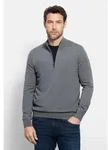 Troyer OLYMP "OLYMP Casual Strick", Herren, Gr. S, silbergrau, 100% Schurwolle,