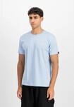 T-Shirt ALPHA INDUSTRIES "Basic T-Shirt SL", Herren, Gr. S, artic blau, Obermaterial: