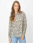 Klassische Bluse BRAX "Style VIVI", Damen, Gr. 38, bunt (khaki), Web, 100% Viskose,