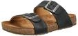 Hausschuh HAFLINGER "Haflinger Hausschuhe Leder", Damen, Gr. 37, schwarz, Leder,
