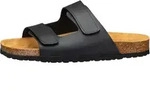 Pantolette LICO "Pantolette Bioline Velcro", Herren, Gr. 42, schwarz, Synthetik,
