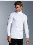 Rollkragenshirt TRIGEMA "TRIGEMA Rollkragenshirt", Herren, Gr. XS, wei&szlig;, Feinstrick,