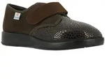 Klettschuh VAROMED, Damen, Gr. 42, braun (mokka), Textil, Schuhe Klettschuh