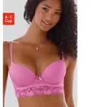 Push-up-BH VIVANCE "Anisa", Damen, Gr. 80, Cup A, pink, Microtouch, Obermaterial: 60%