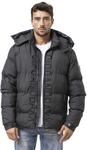 Cipo & Baxx Winterjacke "Winterjacke" mit Kapuze mit modischen Schriftzug