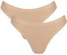 Tanga SLOGGI "GO Sense", Damen, Gr. XS, beige (peanut butter), Single Jersey,