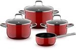WMF Topf-Set "Fusiontec Essential Pro" Set, 7 tlg. tlg. Edelstahl Glas