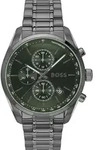 Quarzuhr BOSS "GRAND PRIX 44", gr&uuml;n (grau, dunkelgr&uuml;n), Armbanduhren, Herren,