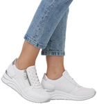 Keilsneaker REMONTE, Damen, Gr. 43, silber (wei&szlig;, silberfarben), Leder, Schuhe