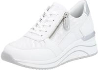 Keilsneaker REMONTE, Damen, Gr. 43, silber (wei&szlig;, silberfarben), Leder, Schuhe