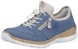 Sneaker RIEKER "Rieker Sneaker Lederimitat", Damen, Gr. 36, blau, Lederimitat, Schuhe