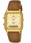 Chronograph CASIO VINTAGE, braun, goldfarben, Armbanduhren, Damen, Chronograph,