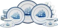 CreaTable Kombiservice "Segelschiff, Service 30-tlg." Elegante Fahnenform,