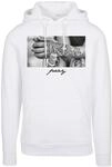 Kapuzenpullover MISTERTEE "MisterTee Herren Pray 2.0 Hoody", Herren, Gr. XS, wei&szlig;,