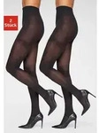 St&uuml;tzstrumpfhose LASCANA, Damen, Gr. L (44/46), schwarz, Obermaterial: 84% Polyamid,