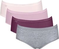 sloggi Midislip "Basic+ Midi" 4er Pack, perfekter Sitz, besonders weiche N&auml;hte,