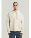 Longpullover G-STAR "Loose Hoodie Sweater", Herren, Gr. M, wei&szlig;bait, Obermaterial: