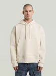 Longpullover G-STAR "Loose Hoodie Sweater", Herren, Gr. M, wei&szlig;bait, Obermaterial:
