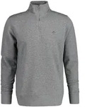 Sweatshirt GANT "Sweatshirt Regular Shield Half Zip Sweat", Herren, Gr. L, grau,
