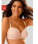 Schalen-BH LASCANA "B&uuml;gel-BH, Dirndl-BH", Damen, Gr. 70, Cup F, beige (puder),