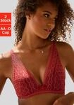 Push-up-BH PETITE FLEUR, Damen, Gr. 90, Cup A, braun (haselnuss, puder), Microtouch,