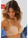 Push-up-BH LASCANA "T-Shirt-BH, BH mit B&uuml;gel", Damen, Gr. 85, Cup B, braun...