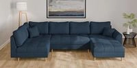 Home affaire Wohnlandschaft "CHARRE U-Form mit Ottomane, Ma&szlig;e B/T/H:...